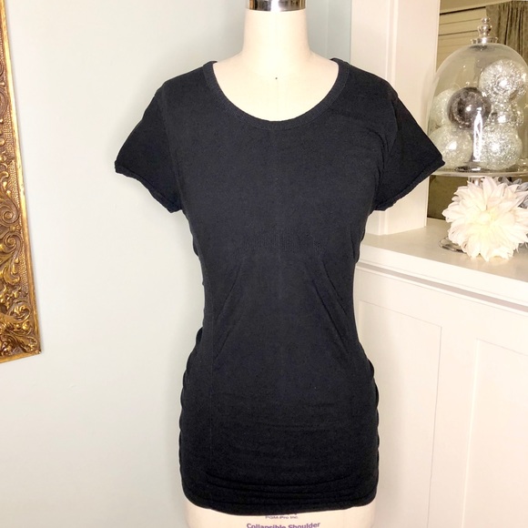 Athleta Tops - Athleta Black Organic Cotton T Shirt Gym Top
